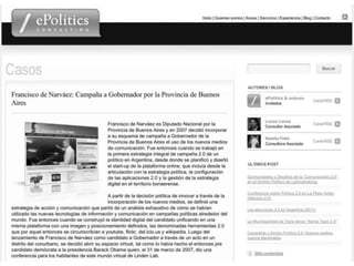 ePolitics - Unión Pro Federal - De Narváez hace campaña virtual - Desarrollo Argentonia - Leonardo Penotti