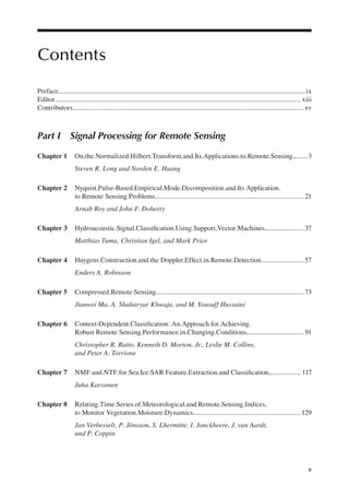 Signal and image processing for remote sensing 2ed. Edition Chen C.H ...