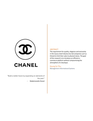 Chanel - History, Marketing Mix, Product Line & Success Factors