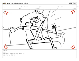 Scene
45
Duration
01:00
Panel
1
Duration
01:00
Dia
Dialog
ANNE
Jeez Mom, where'd you learn to
drive like this?!
440A 319 RoughPitch DD 110220 Page 6/70
 