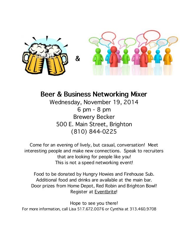 beer and business networking mixer flyer networking event flyers
