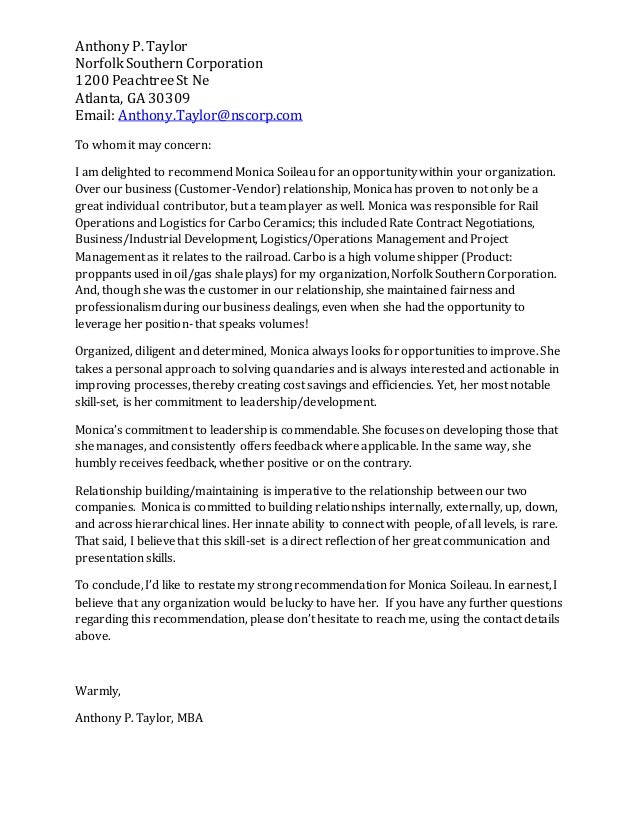 ns letter of recommendation monica soileau recommendation letter relationship