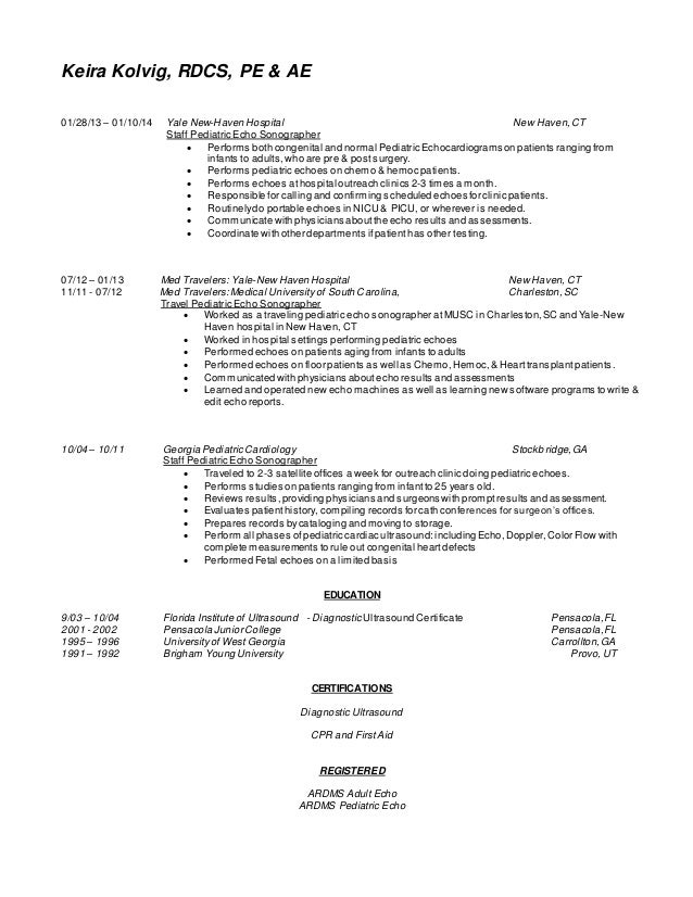 sonographer resumes