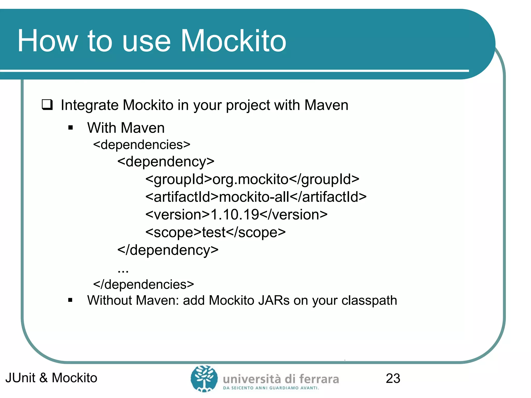 31b - JUnit and Mockito.pdf