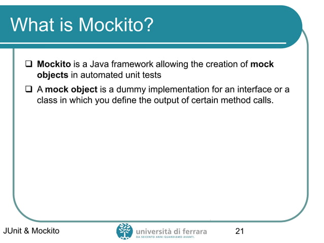 31b - JUnit and Mockito.pdf