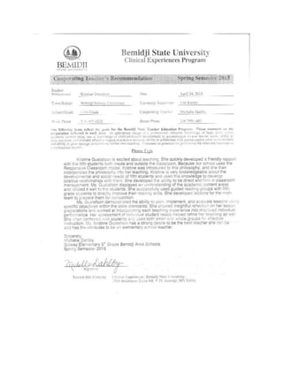 Letter of Recommendation - Michelle Dahlby