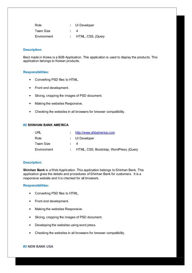 ASHOK KUMAR UI Developer Resume