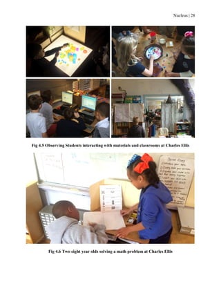 Nucleus | 28
Fig 4.5 Observing Students interacting with materials and classrooms at Charles Ellis
Fig 4.6 Two eight year olds solving a math problem at Charles Ellis
 