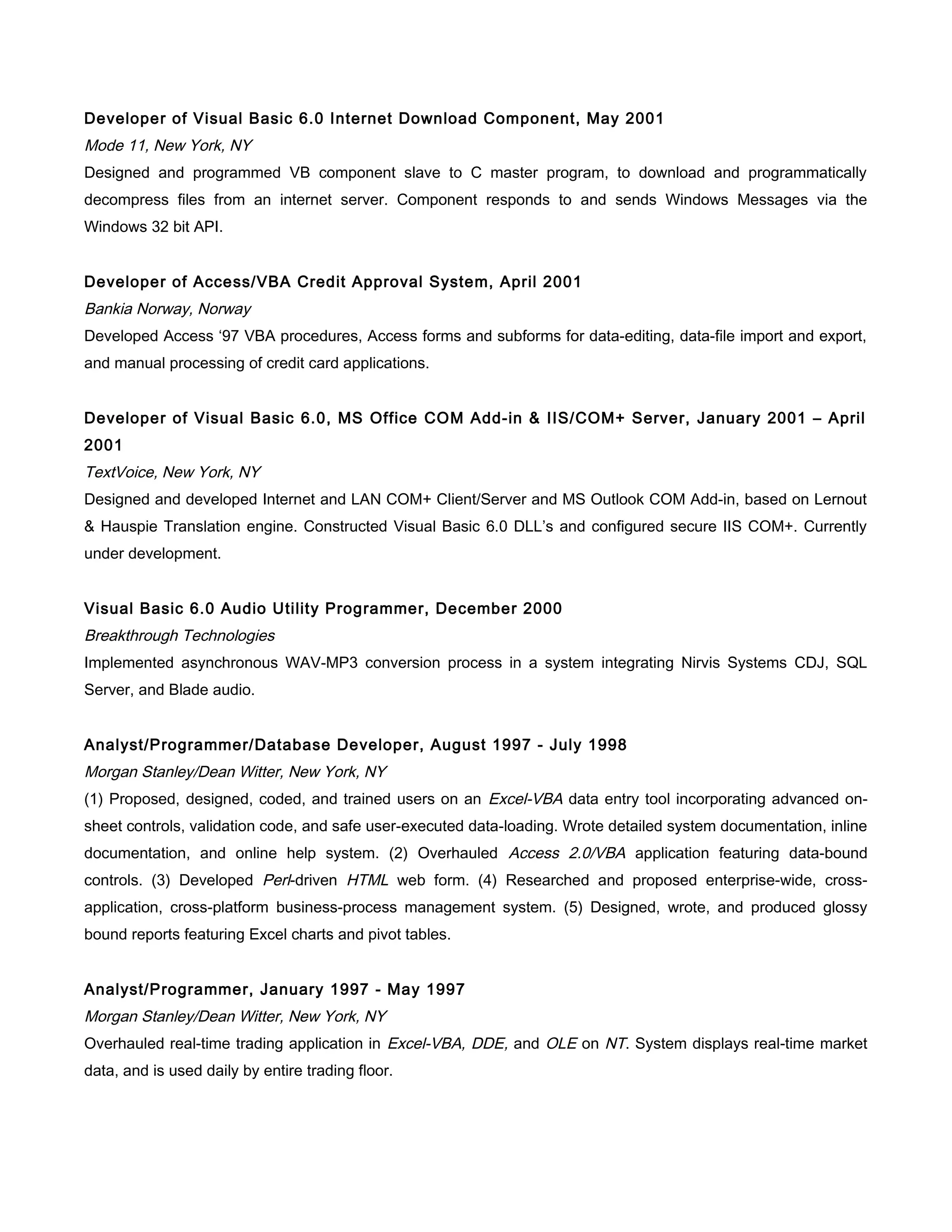 Programming resume PDF Programming resume pdf