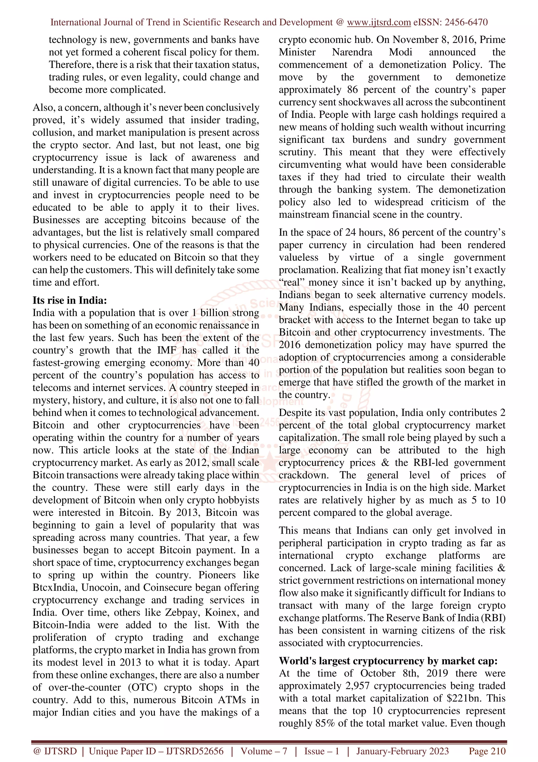 Cryptocurrency Advantages and Disadvantages | PDF