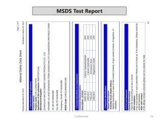 Confidential 55
MSDS Test Report
 
