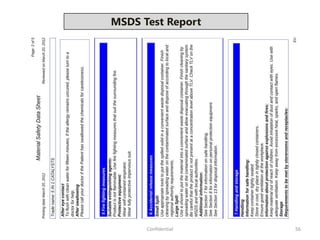 Confidential 56
MSDS Test Report
 