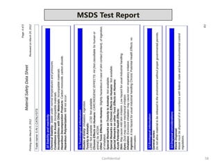 Confidential 58
MSDS Test Report
 