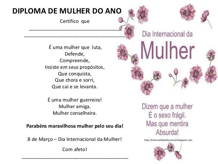 31 diplomas para o dia das mulheres de simone hdi