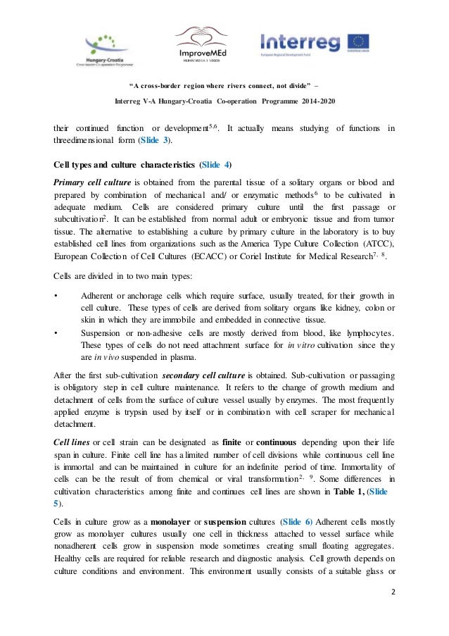 Notes for Cell Culture Basic Techniques
