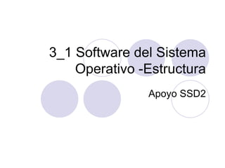 3_1 Software del Sistema Operativo -Estructura Apoyo SSD2 