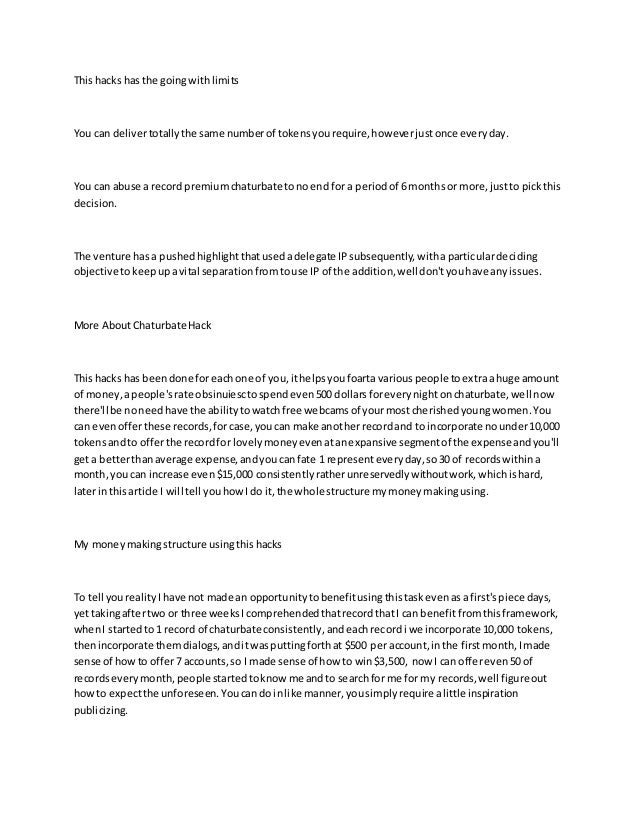 Chaturbate Token Hack by creativeitemz.com