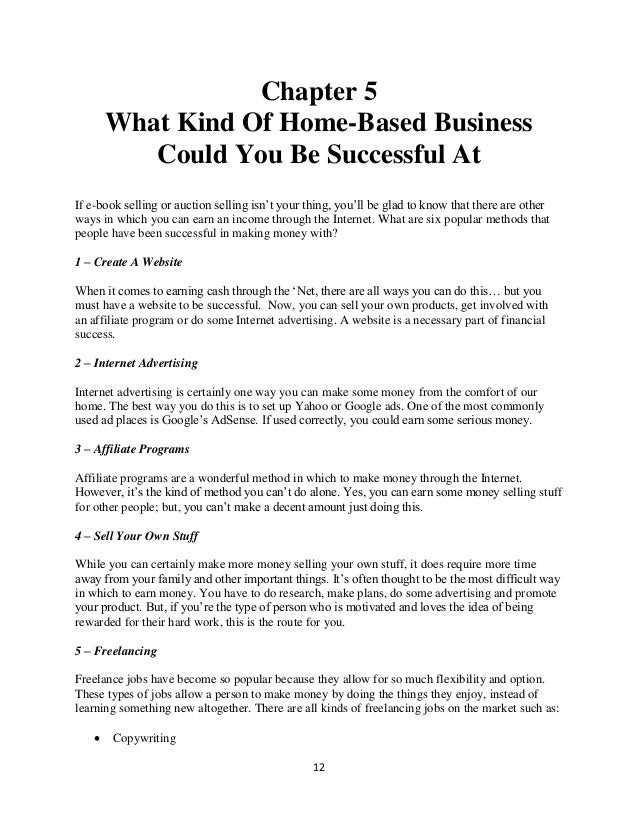 31 great ideas for starting your own home business
