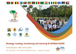 SSttrraatteeggyy,, ffuunnddiinngg,, mmoonniittoorriinngg aanndd lleeaarrnniinngg @@ IICCAARRDDAA--CCGGIIAARR
EEnnrriiccoo ...