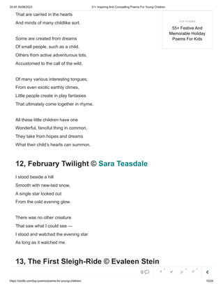 Poems For Young Children | PDF