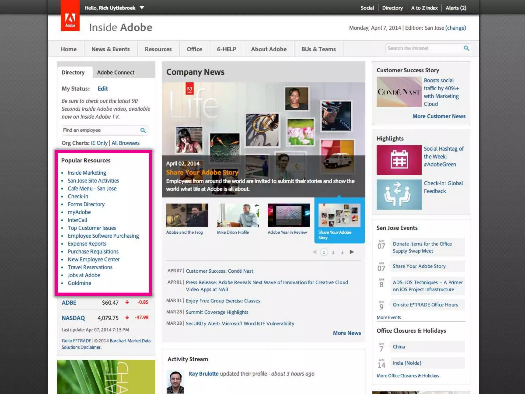 Twitter: @DWG
www.digitalworkplacegroup.com
Adobe – “Popular resources”
 