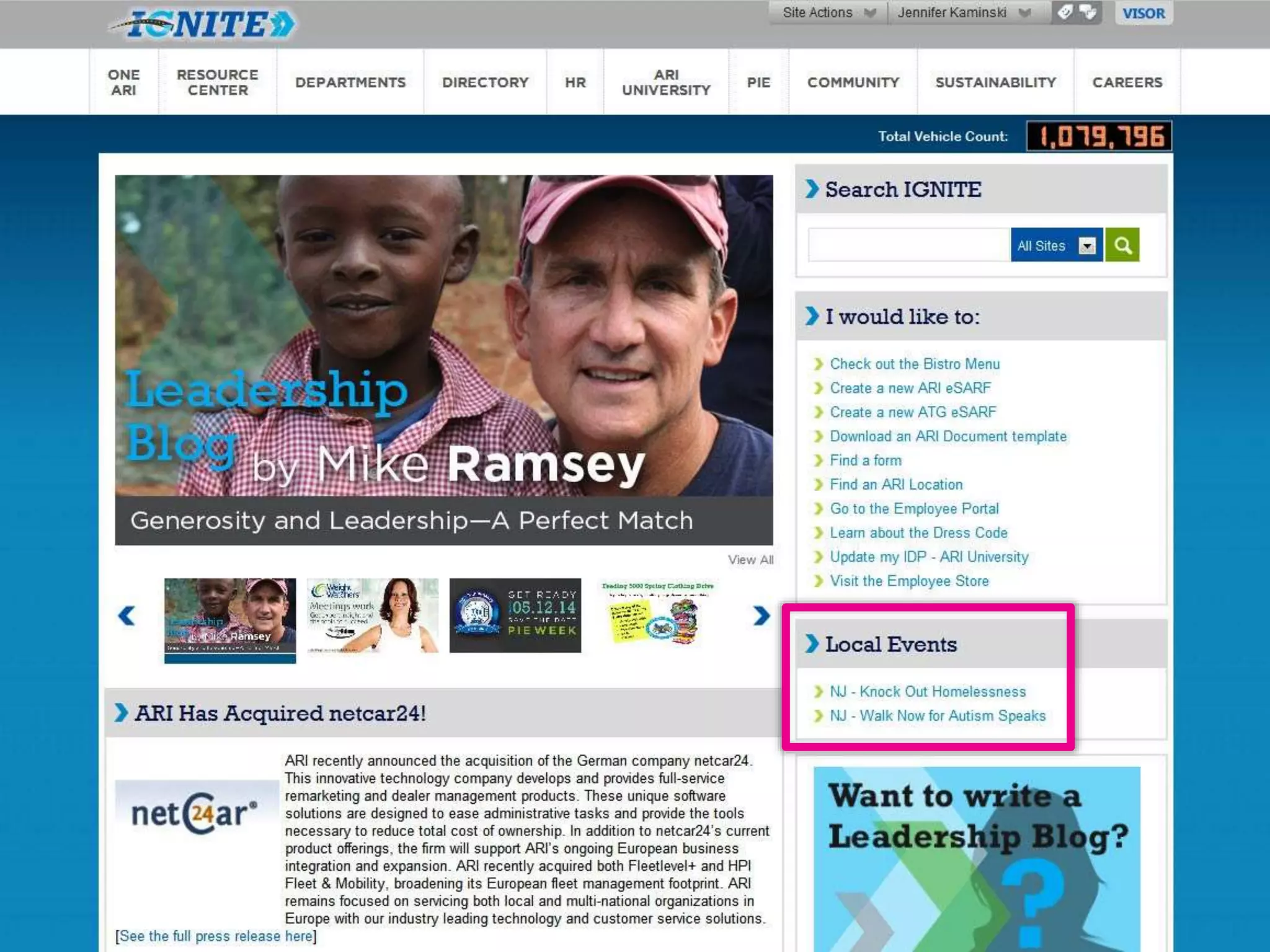 Twitter: @DWG
www.digitalworkplacegroup.com
ARI –
The company’s charity events
 