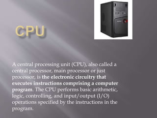COMPUTERS BASICS power point and working parts.pptx