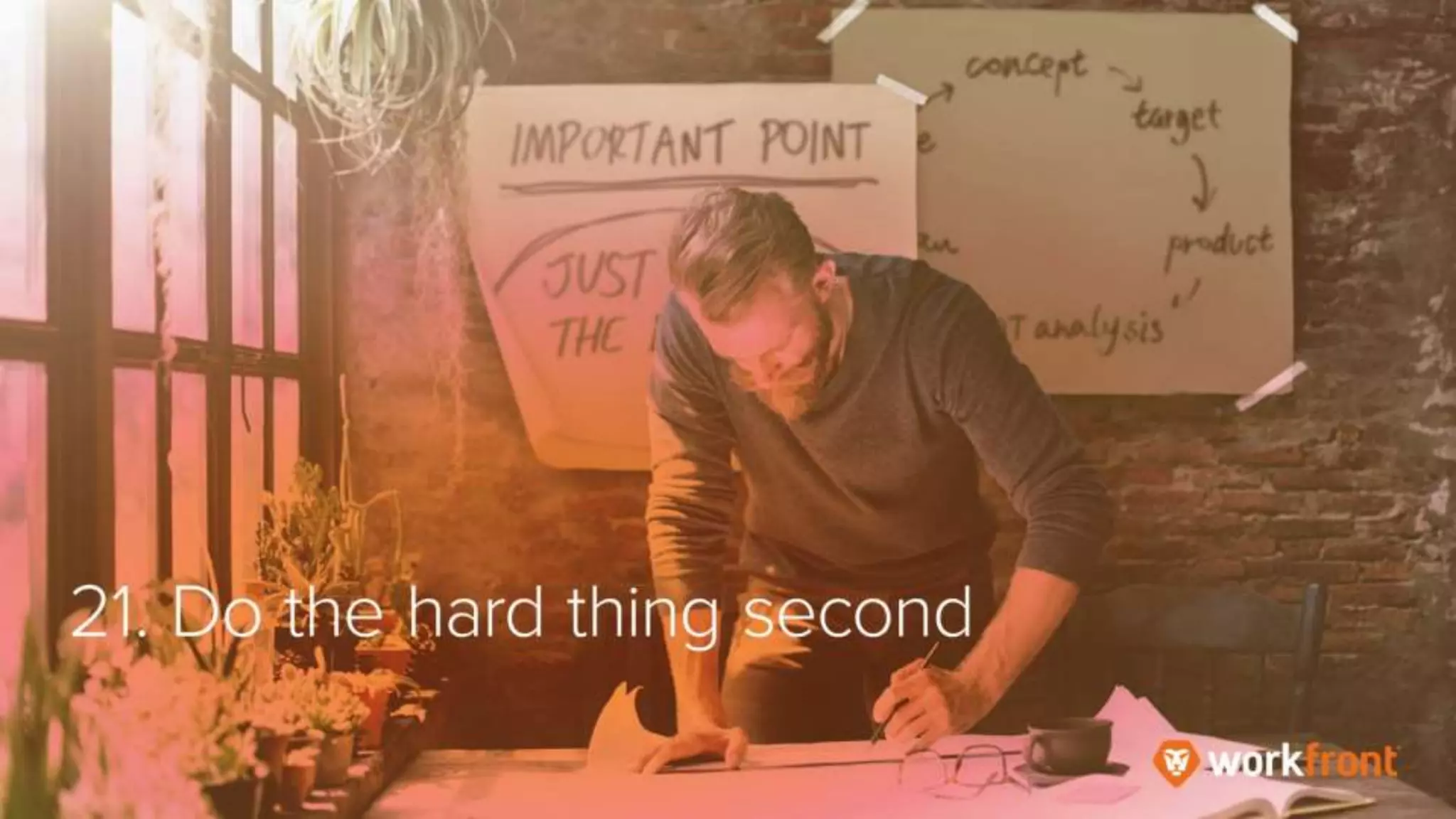 21. Do the hard thing second
 