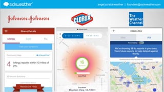 angel.co/sickweather | founders@sickweather.com
 