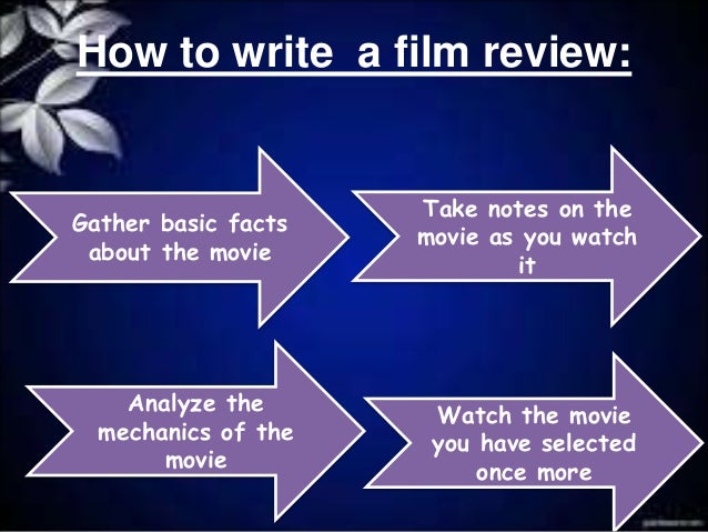 HOW TO WRITE A MOVIE REVIEW?