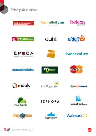 Principais clientes
63Copyright E-bit - All rights reserved
 