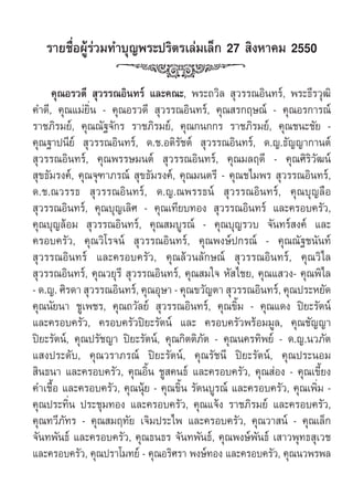 √“¬™◊ËÕºŸâ√à«¡∑”∫ÿ≠æ√–ª√‘µ√‡≈à¡‡≈Á° 27  ‘ßÀ“§¡ 2550

     §ÿ≥Õ√«¥’  ÿ«√√≥Õ‘π∑√å ·≈–§≥–, æ√–∂«‘≈  ÿ«√√≥Õ‘π∑√å, æ√–∏’√«ÿ≤‘
§...