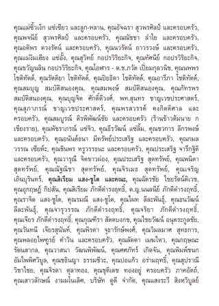 §ÿ≥·¡à´‘È«‡ßÁ° ·´à‡´’¬« ·≈–≈Ÿ°-À≈“π, §ÿ≥Õ—®©√“  ÿ«æ√»‘≈ªá ·≈–§√Õ∫§√—«,
§ÿ≥æ®π’¬å  ÿ«æ√»‘≈ªá ·≈–§√Õ∫§√—«, §ÿ≥≥—™™“ ≈”„¬ ·≈–...
