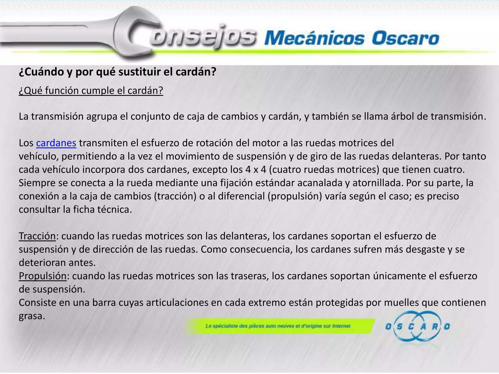 32. consejo cardan montaje y desmontaje | PPTX