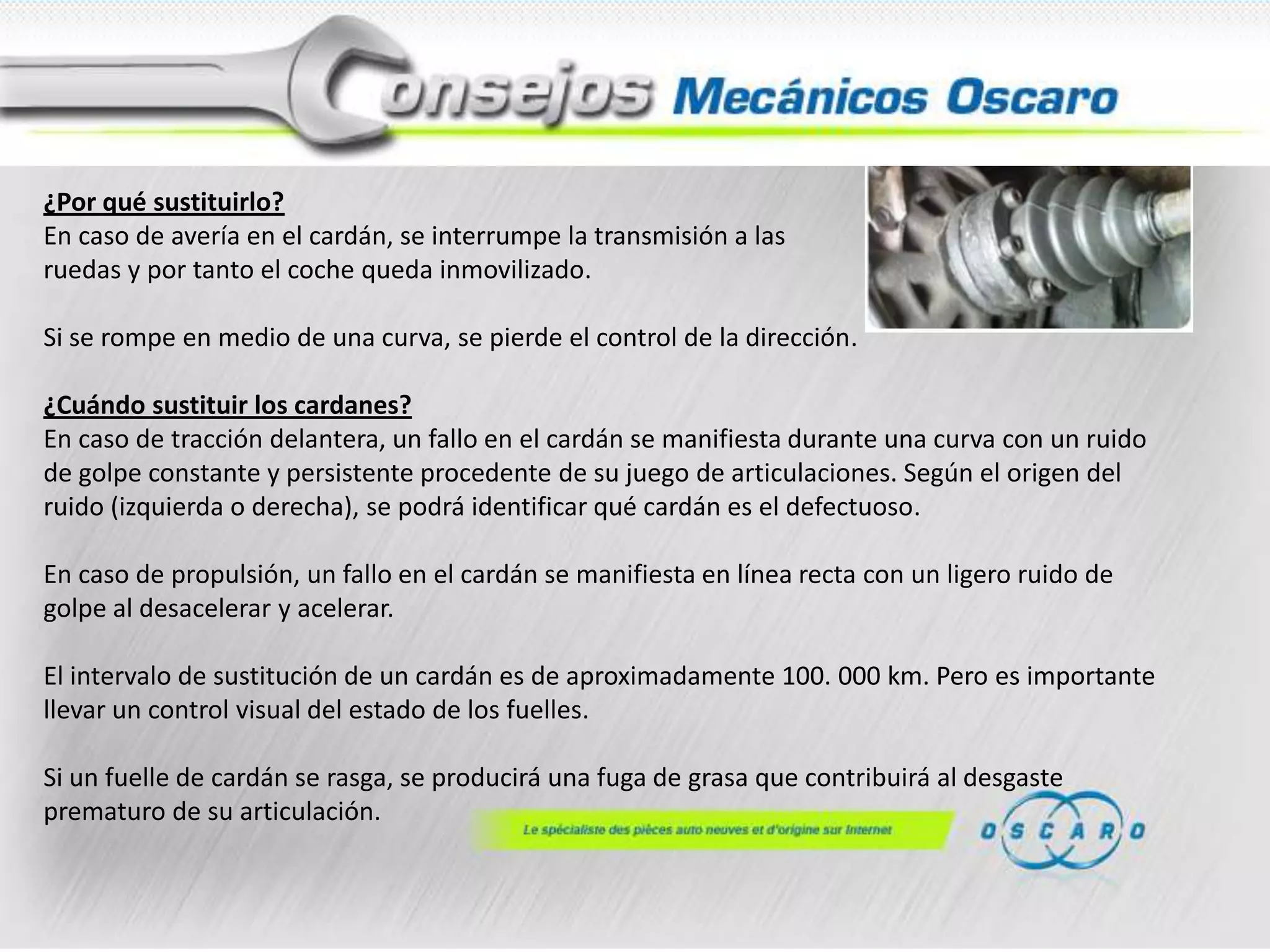 32. consejo cardan montaje y desmontaje | PPTX