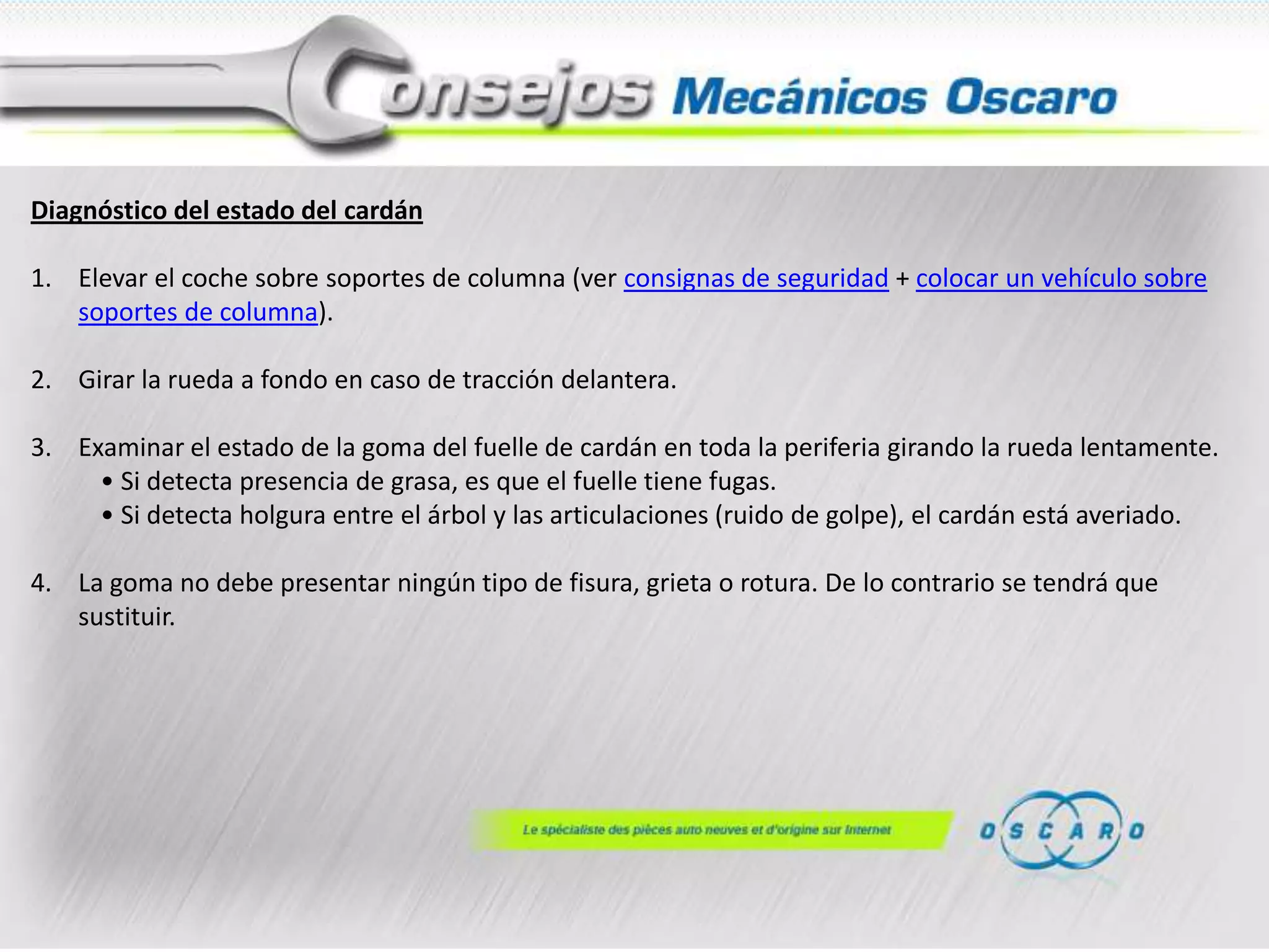 32. consejo cardan montaje y desmontaje | PPTX