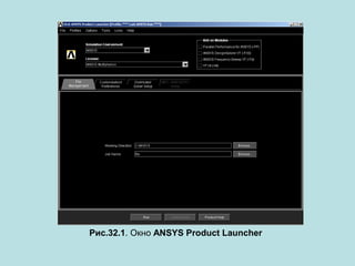Рис.32.1. Окно ANSYS Product Launcher

 