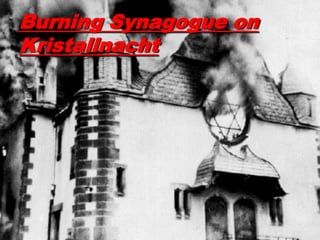Burning Synagogue on
Kristallnacht
 