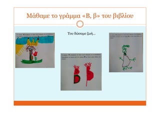 Μάθαμε το γράμμα «Β, β» του βιβλίου
Του δώσαμε ζωή…
 