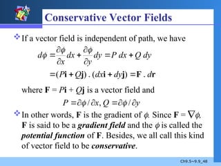 Conservative Math Line integrals and method of evaluation. | PPT