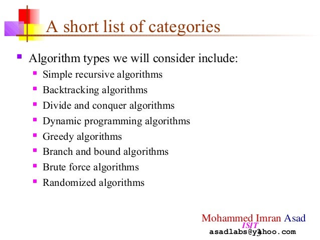 32 Algorithm Types 32 Algorithm Types