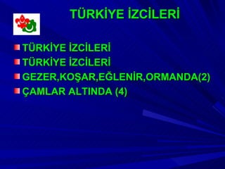 TÜRKİYE İZCİLERİ

TÜRKİYE İZCİLERİ
TÜRKİYE İZCİLERİ
GEZER,KOŞAR,EĞLENİR,ORMANDA(2)
ÇAMLAR ALTINDA (4)
 