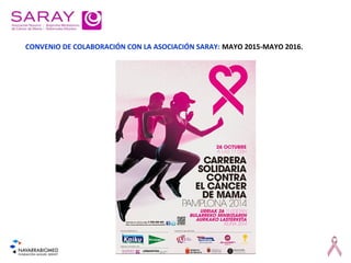 CONVENIO DE COLABORACIÓN CON LA ASOCIACIÓN SARAY: MAYO 2015-MAYO 2016.
 
