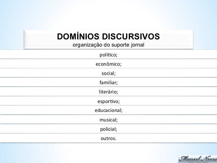 Organização do suporte jornal
