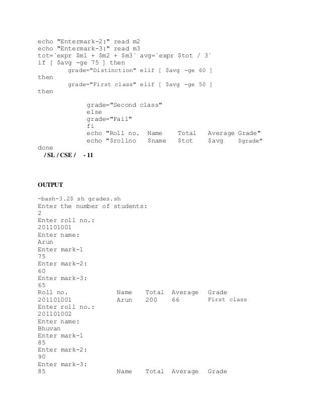 32 Shell Programming