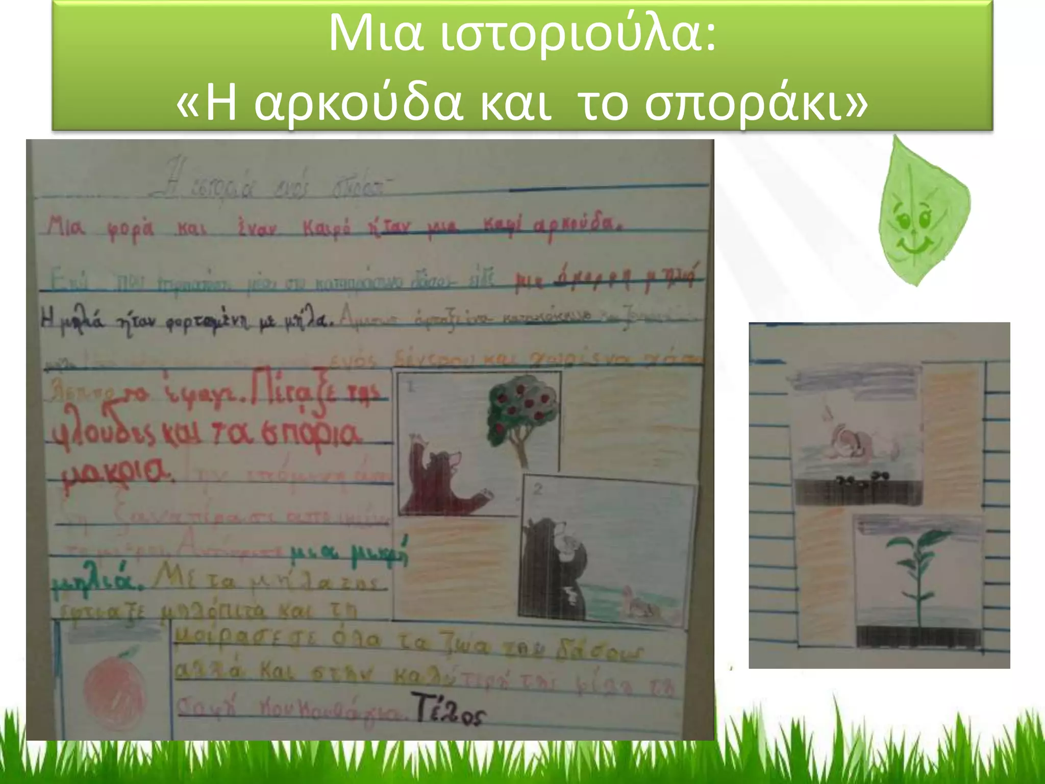 Μια ιστοριούλα:
«Η αρκούδα και το σποράκι»
 