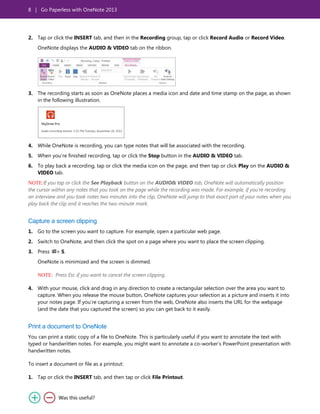 One Button Audio Notes Go Paperless with Microsoft OneNote | DOCX