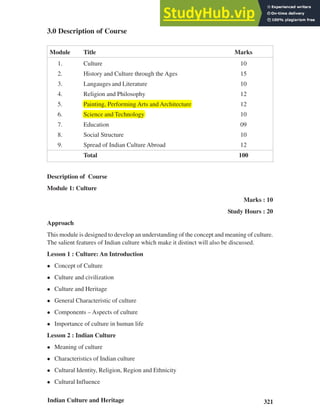 320 Indian Culture And Heritage | PDF