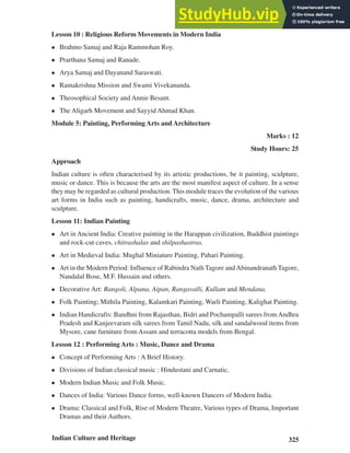 320 Indian Culture And Heritage | PDF