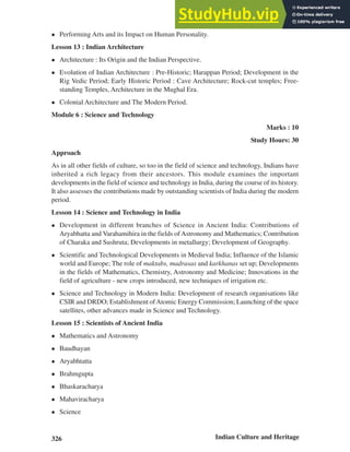 320 Indian Culture And Heritage | PDF